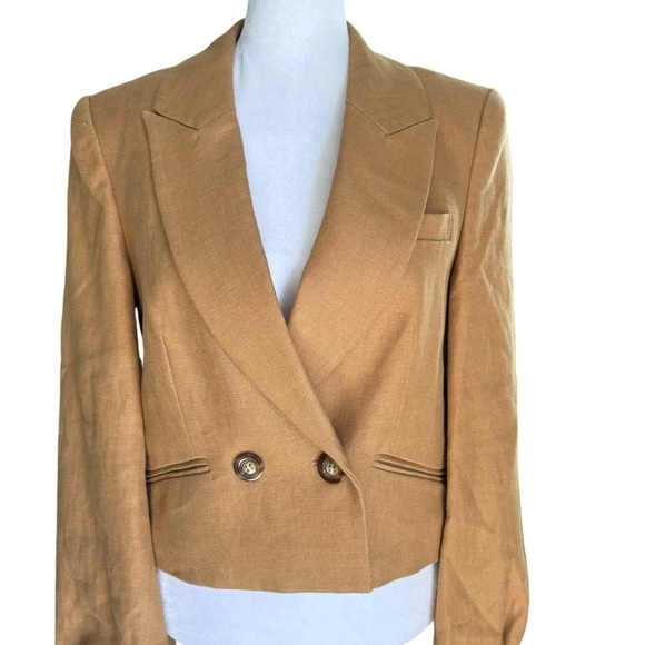 Veronica Beard - NWT Milani Linen Cropped Blazer Jacket Sz 4 - Picture 3 of 8